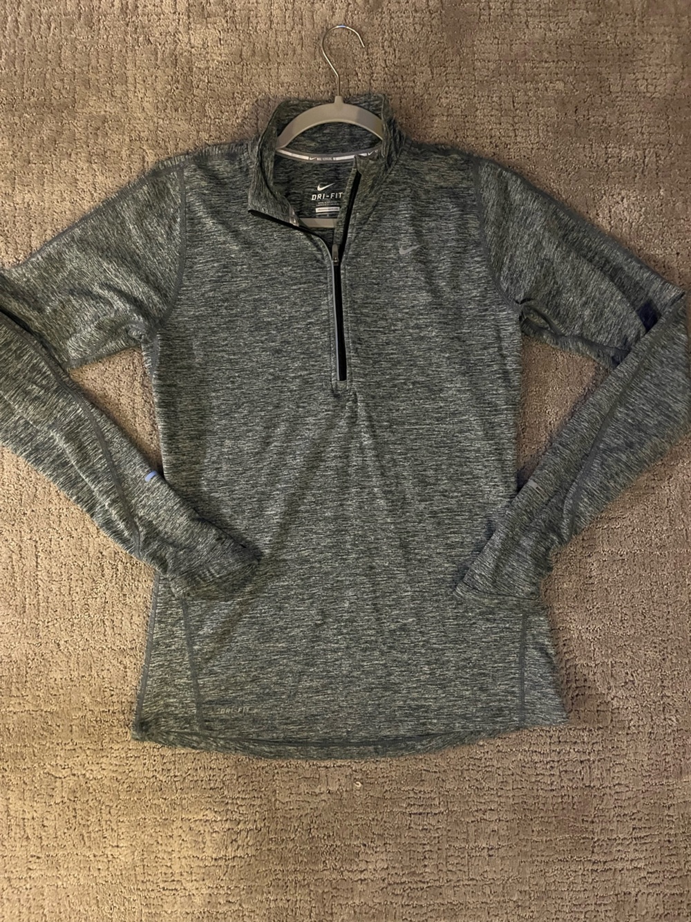 Nike Grey Heathered Dri-FIT Half-Zip